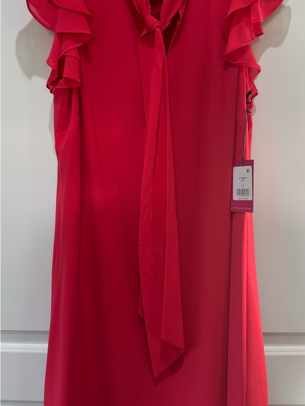 Vince Camuto Red Tie-Front Blouse